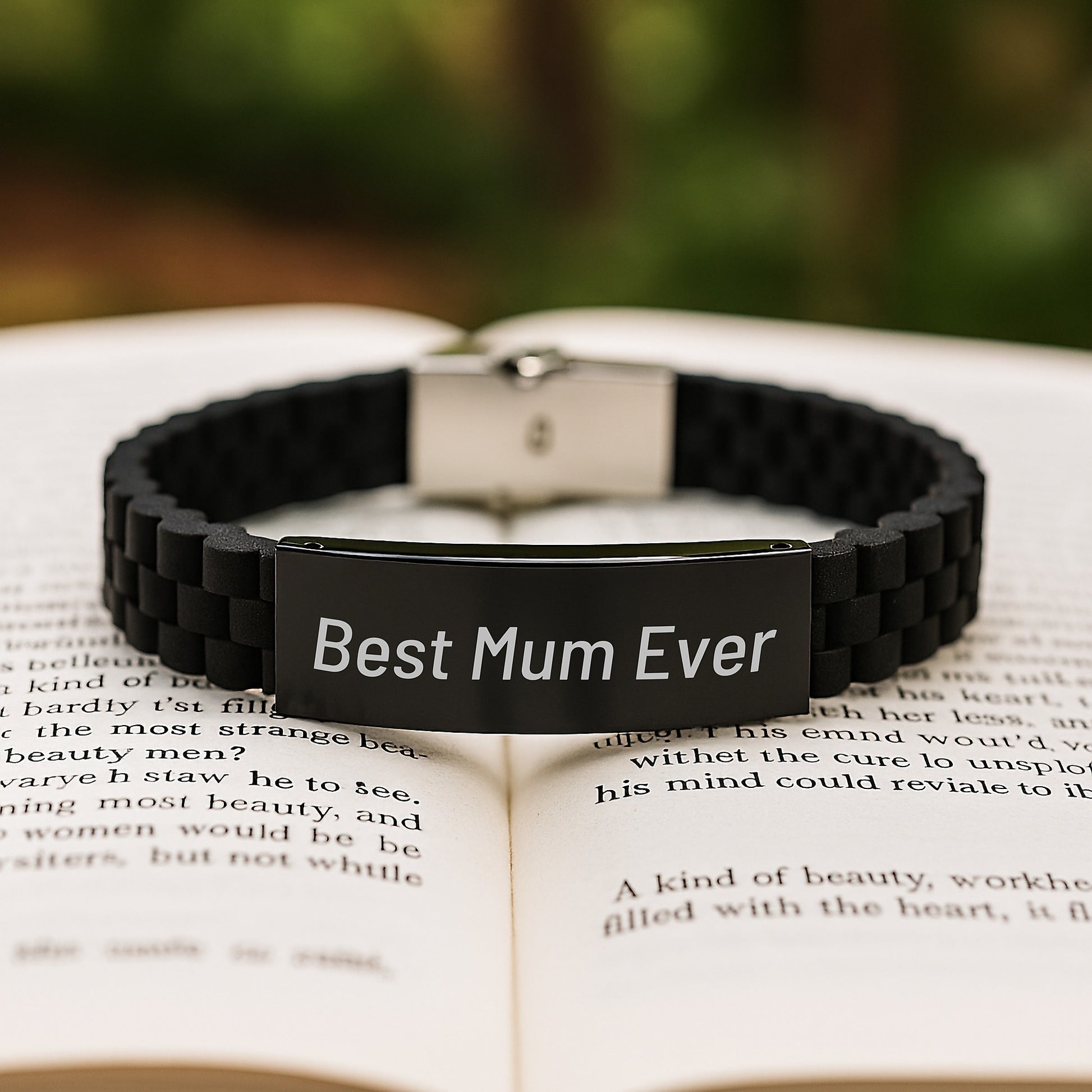 Gifts from Family for Mum Glide lock Clasp Bracelet Quote Best Mum Ever Funny Christmas Unique - Image 2