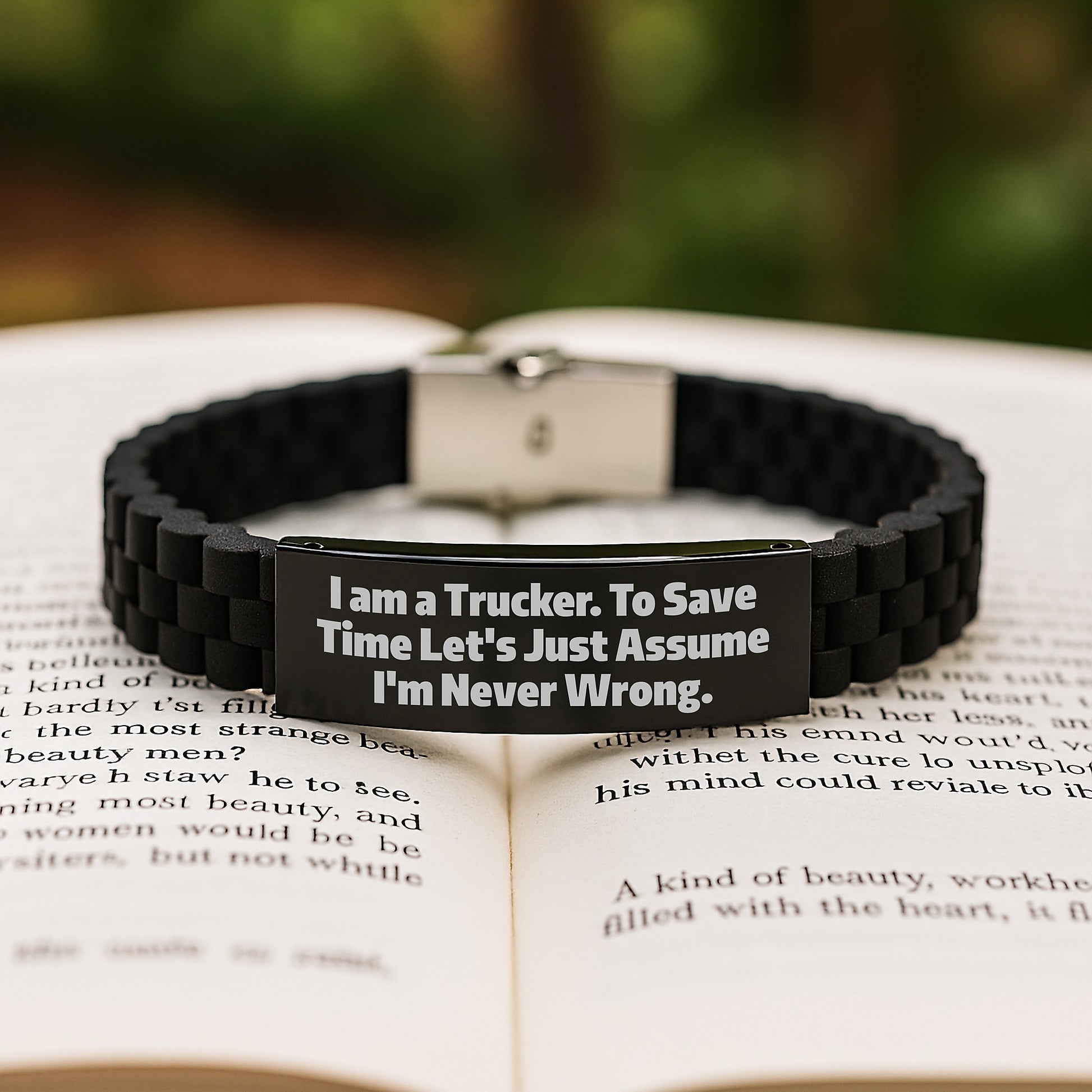 Funny Trucker Gifts from Men to Trucker Friends - Glide lock Clasp Bracelet for Truckers Christmas Unique - Image 2