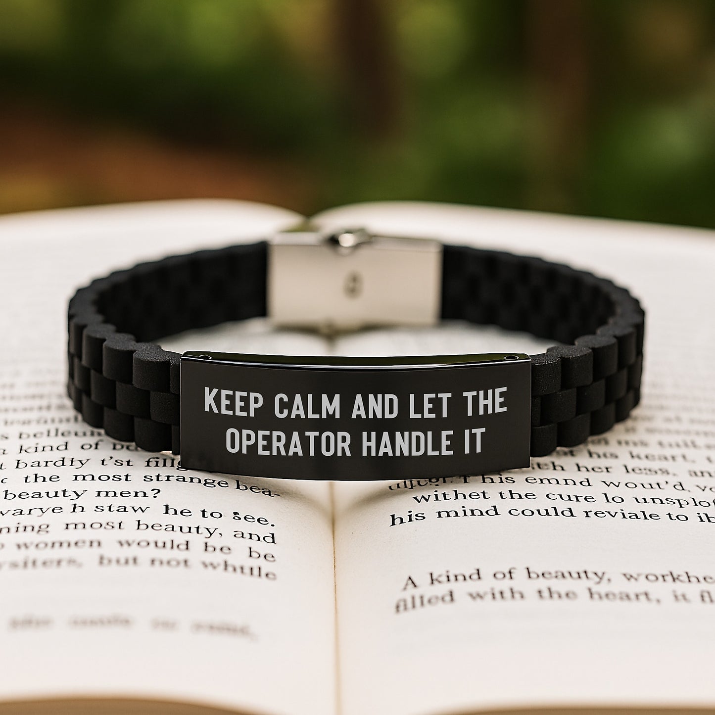 Operator Christmas Unique Gifts from Men to Operator Friends - Keep Calm And Let The Operator Handle It Glide lock Clasp Bracelet - Image 2