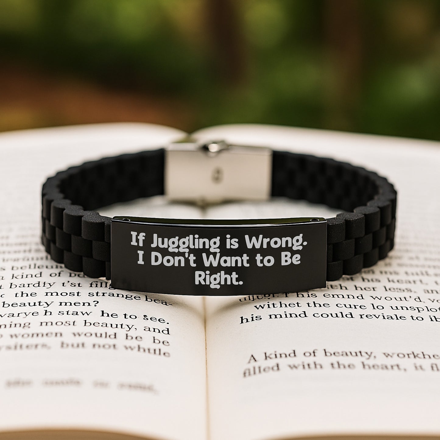Juggling Humor Gift for Men Friends Coworkers, If Juggling Is Wrong I Don't Want To Be Right Glide lock Clasp Black Birthday Unique Gifts from Family - Image 2