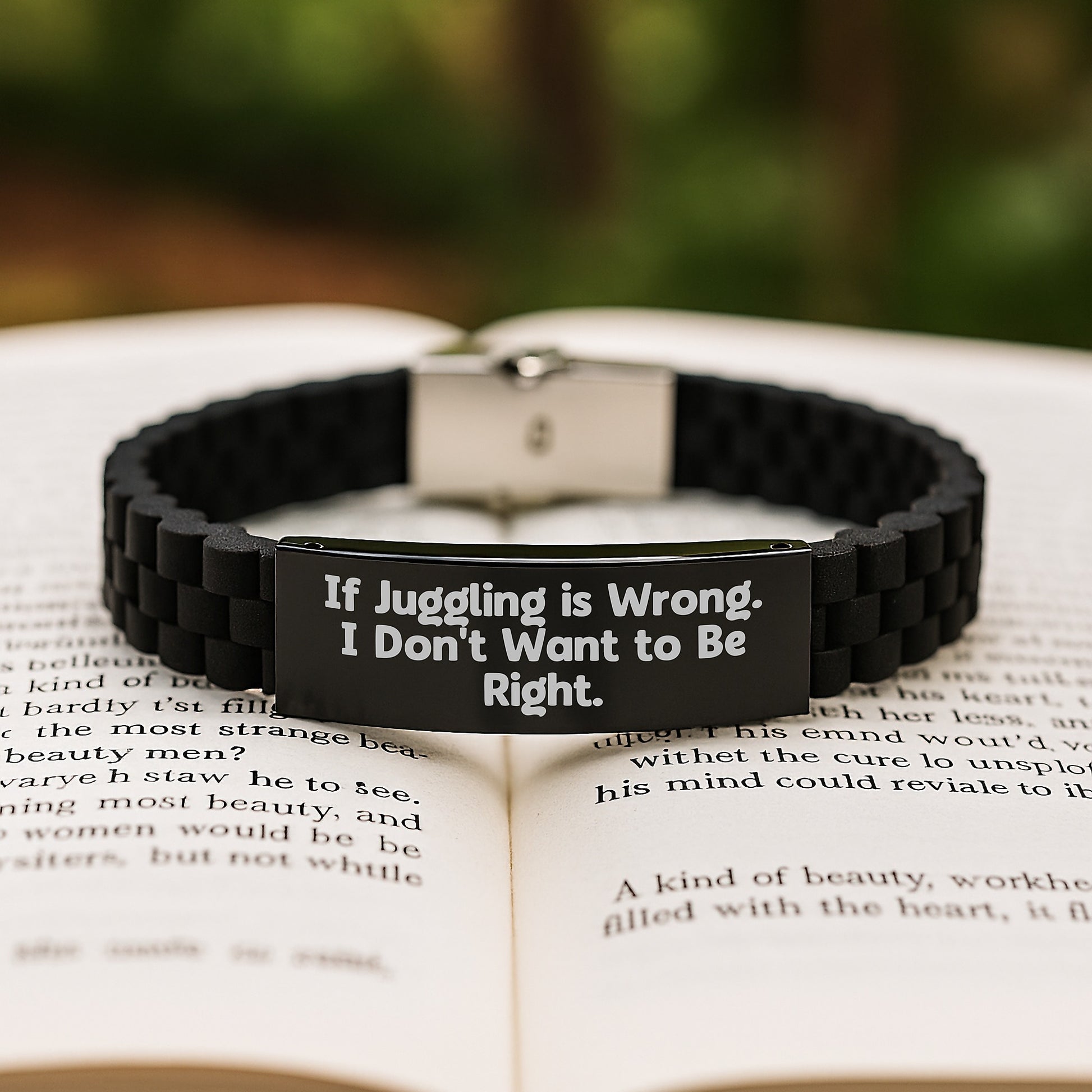Juggling Humor Gift for Men Friends Coworkers, If Juggling Is Wrong I Don't Want To Be Right Glide lock Clasp Black Birthday Unique Gifts from Family - Image 2