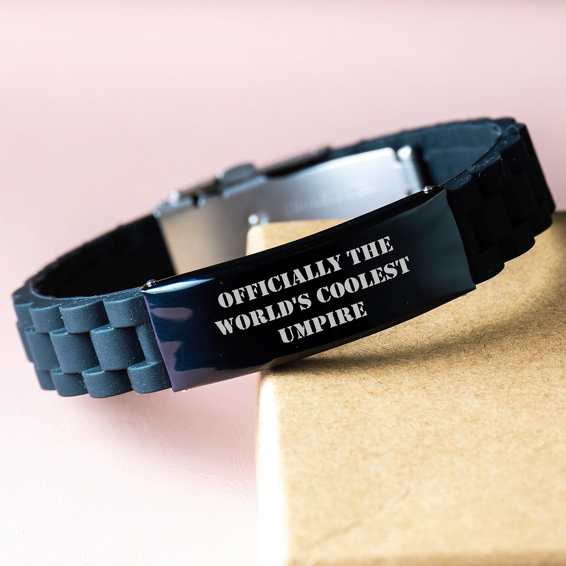 Coolest Umpire Gifts for Men Funny Quote Glide lock Clasp Bracelet Christmas Unique - Image 3