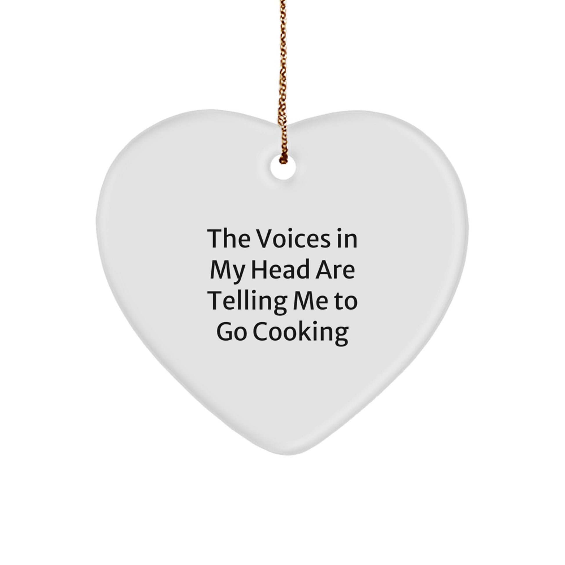 Funny Cooking Heart Ornament, Gifts from Friends, Gifts for Men, Inspirational Quote, Unique Christmas Unique Gifts - Image 1