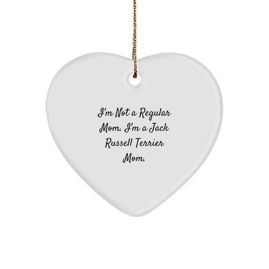 Funny Jack Russell Terrier Mom Heart Ornament, Gifts from Family to Jack Russell Terrier Dog, Unique Christmas Unique Gifts for Her, Him, Friends, Coworkers - Image 1