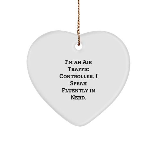 Air Traffic Controller Humor Gifts from Friends and Family, Funny Heart Ornament for Air Traffic Controller, Christmas Unique Air Traffic Controller Gifts, Gifts for Air Traffic Controller - Image 1