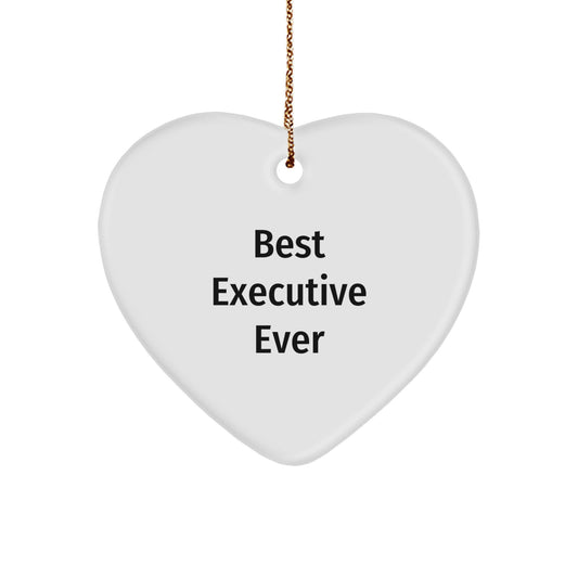 Funny Executive Heart Ornament - Best Executive Ever Gifts from Men to Executive Friends for Christmas - Image 1