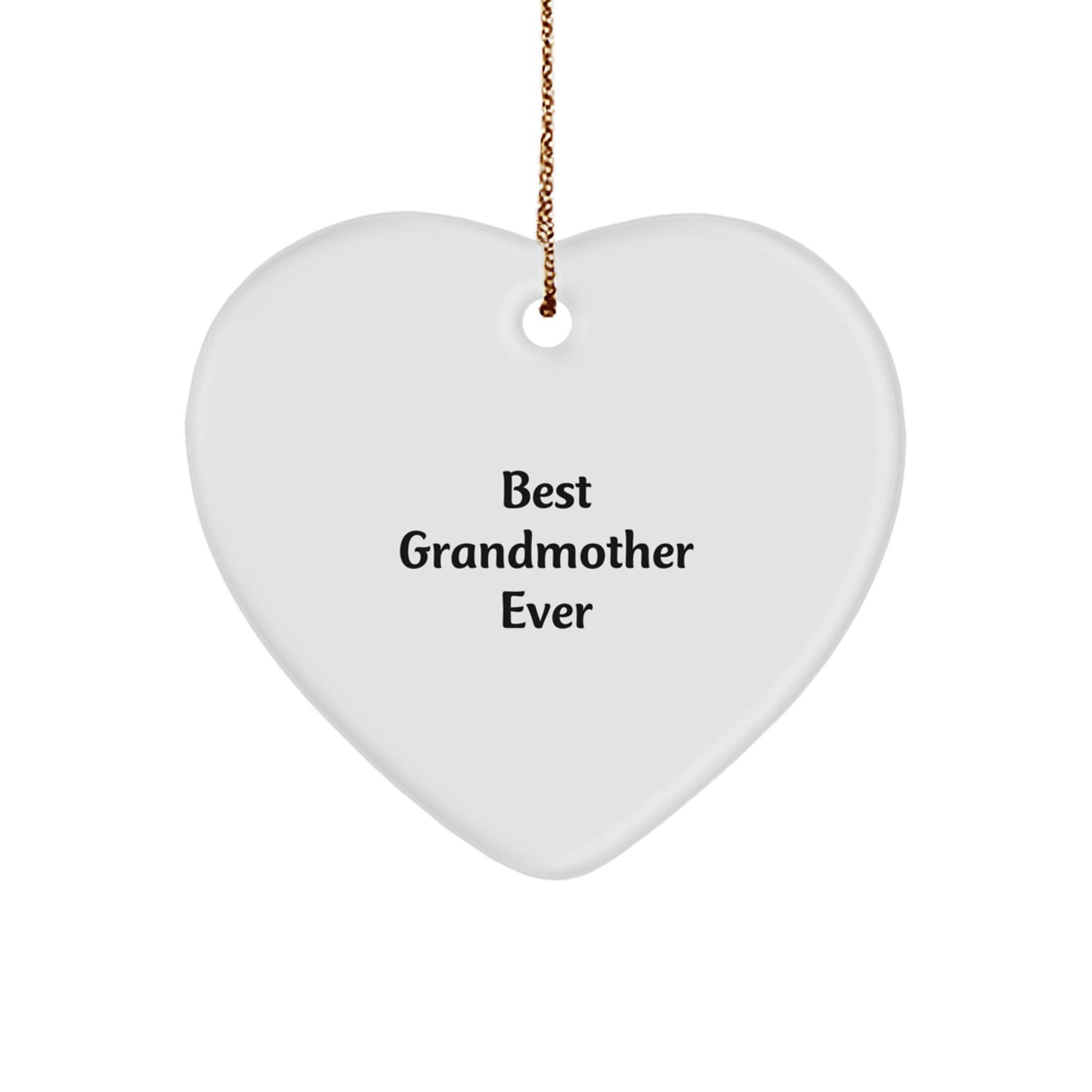 Best Grandmother Ever Heart Ornament Gifts from Men to Grandma for Christmas - Image 1