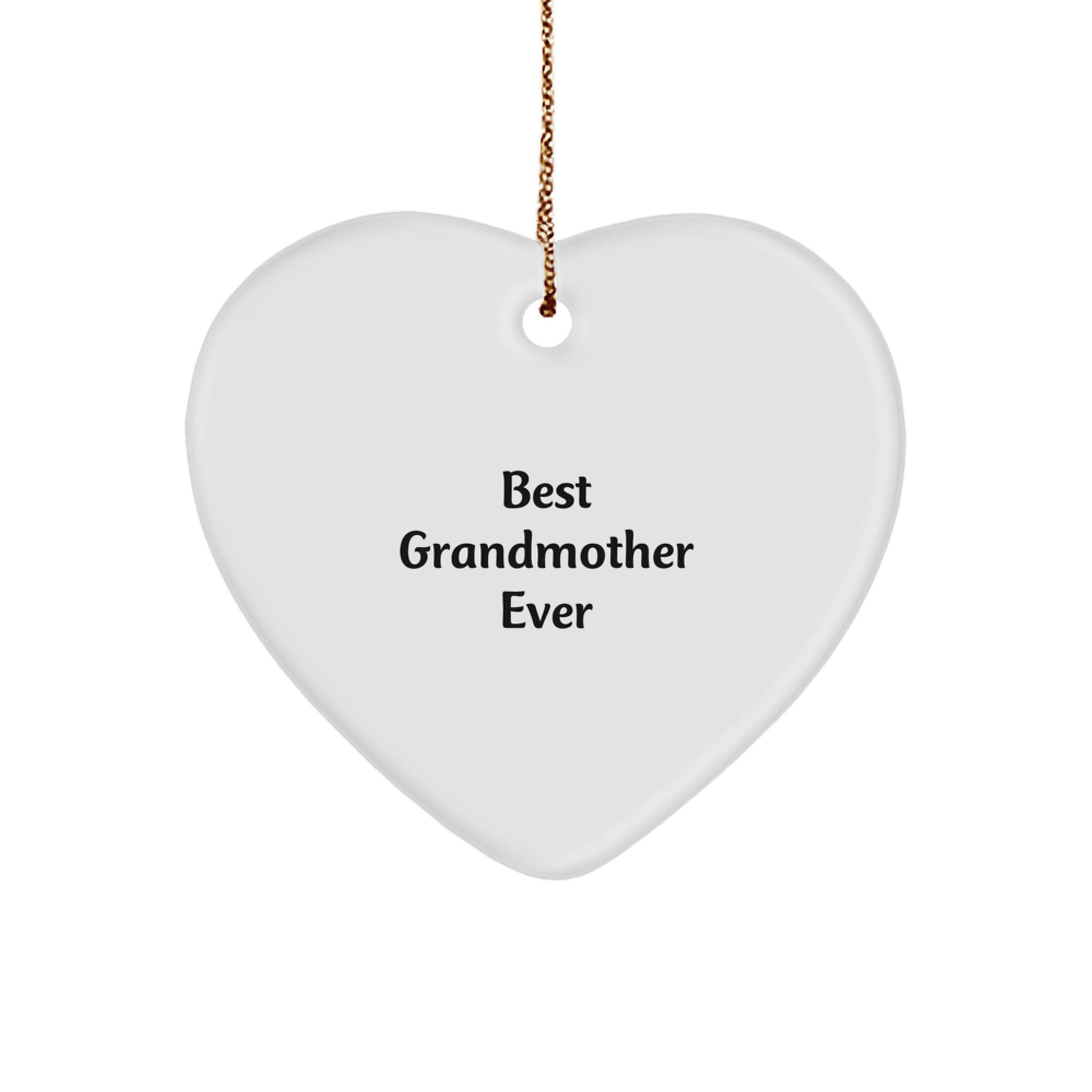 Best Grandmother Ever Heart Ornament Gifts from Men to Grandma for Christmas - Image 1