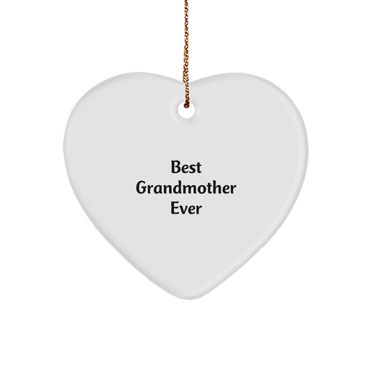 Best Grandmother Ever Heart Ornament Gifts from Men to Grandma for Christmas - Image 1