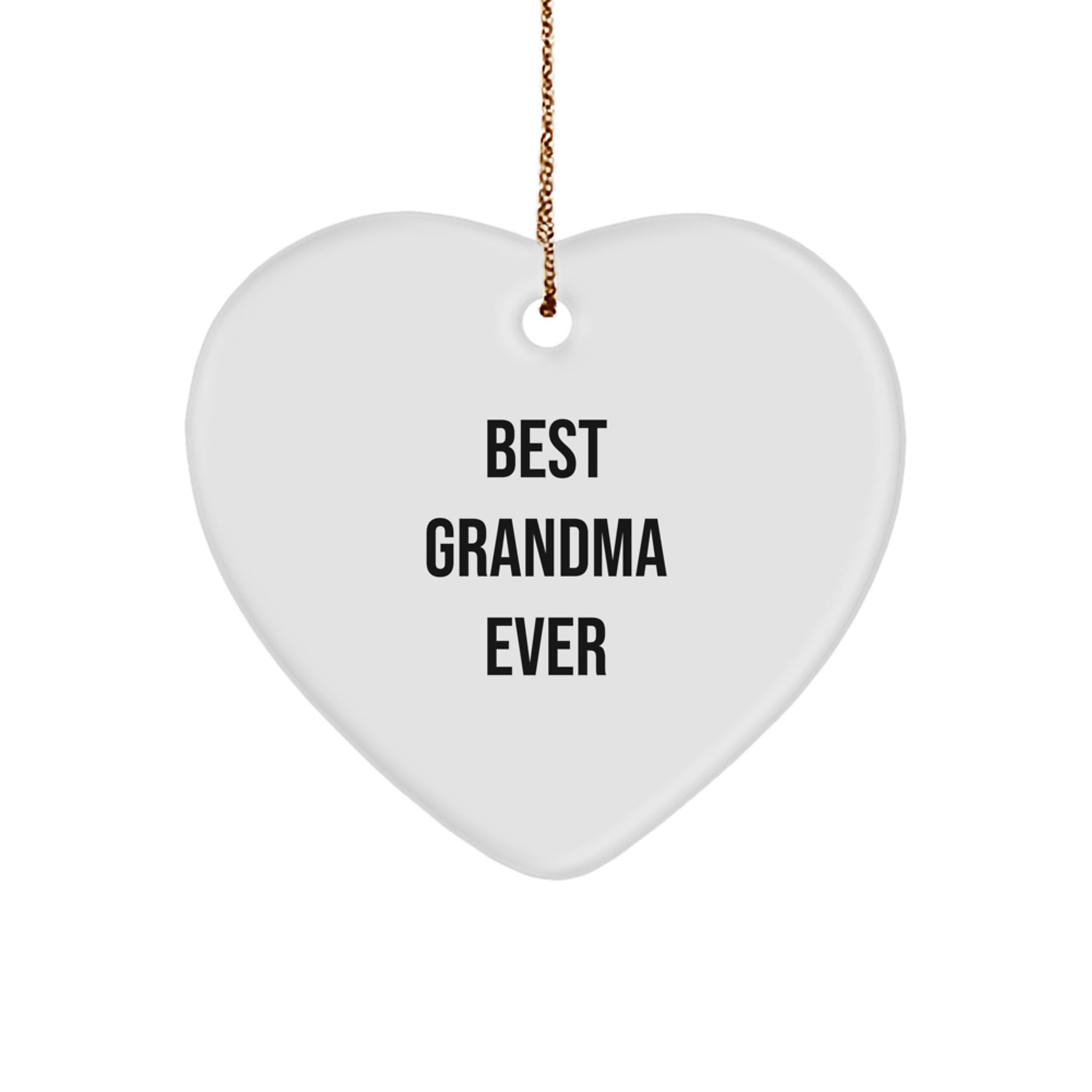 Gifts from Family to Best Grandma Ever Heart Ornament, Christmas Unique Gift for Grandma - Image 1