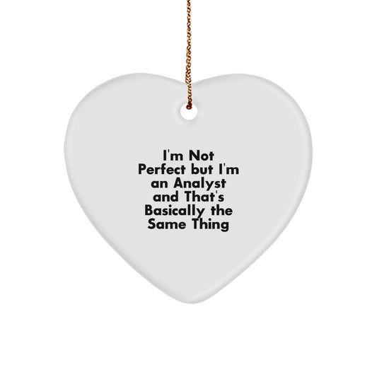 Funny Analyst Heart Ornament Gifts from Women, Friends, and Family to Analyst Men, Women, and Coworkers for Christmas Unique Gifts - Image 1