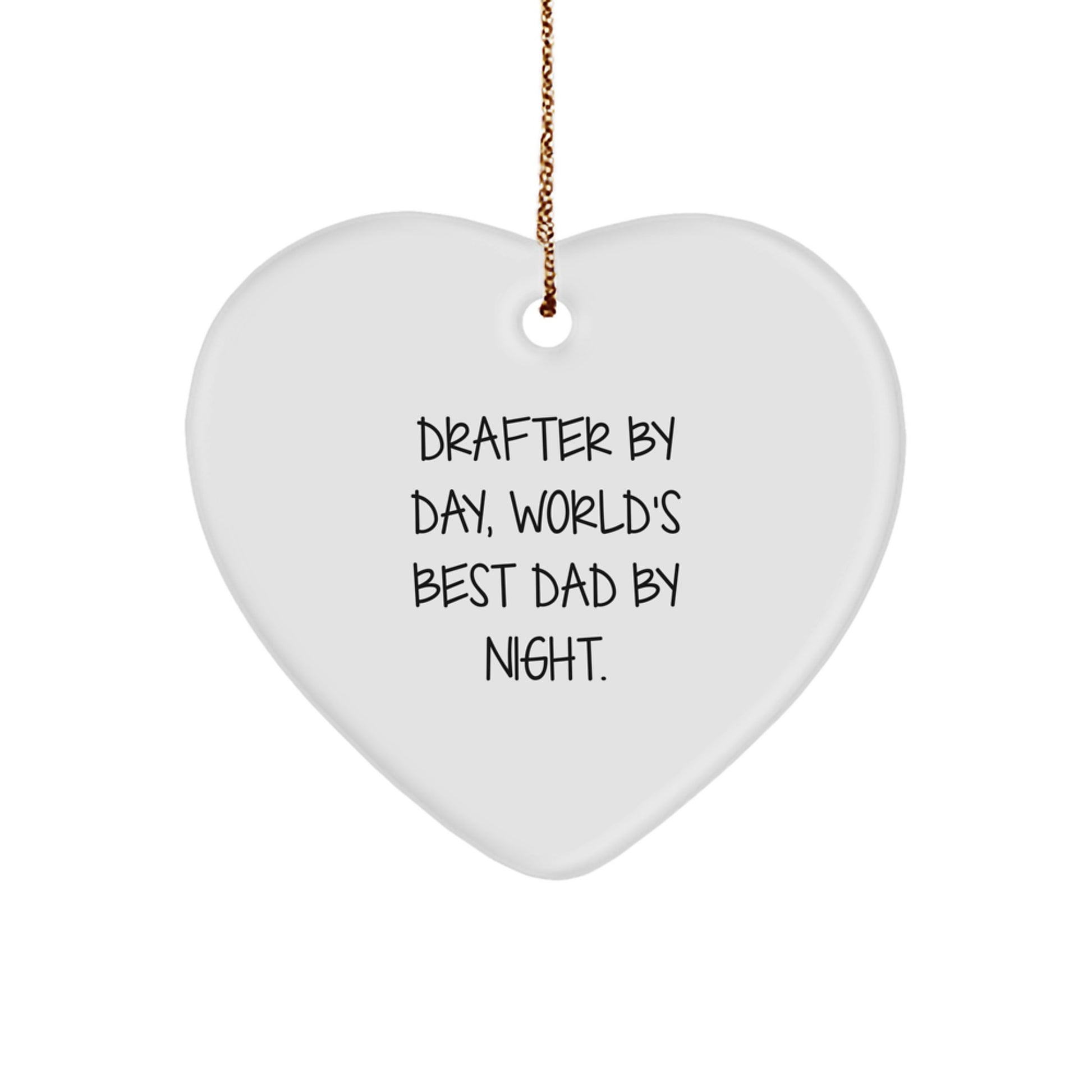 Heartfelt Drafter Gifts from Men, Funny Quote by Drafter By Day, World's Best Dad By Night, Christmas Unique Gifts for Drafter - Image 1
