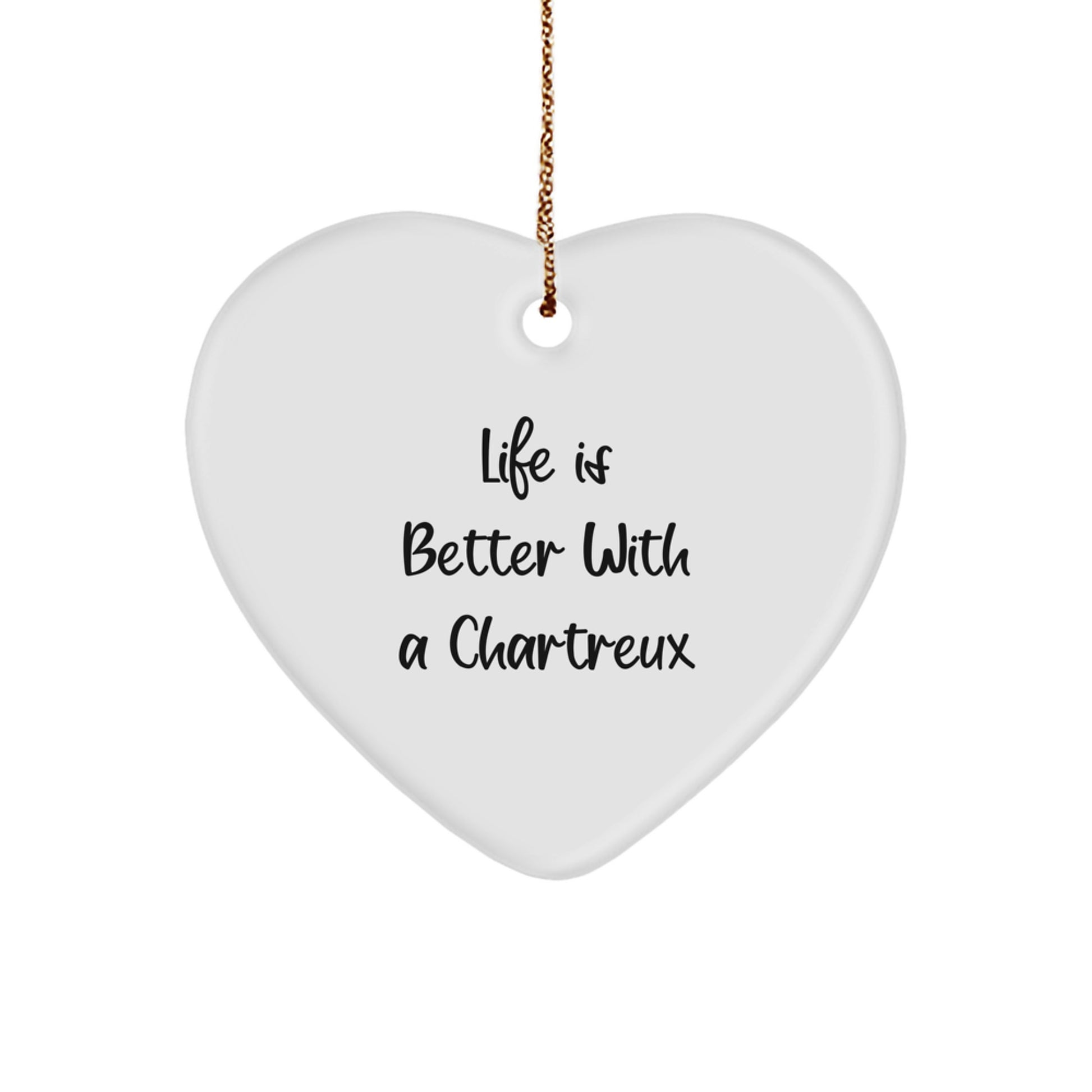 Chartreux Cat Lovers Gift, Heart Ornament, Life Is Better With A Chartreux, Christmas Unique Gifts from Friends to Family - Image 1