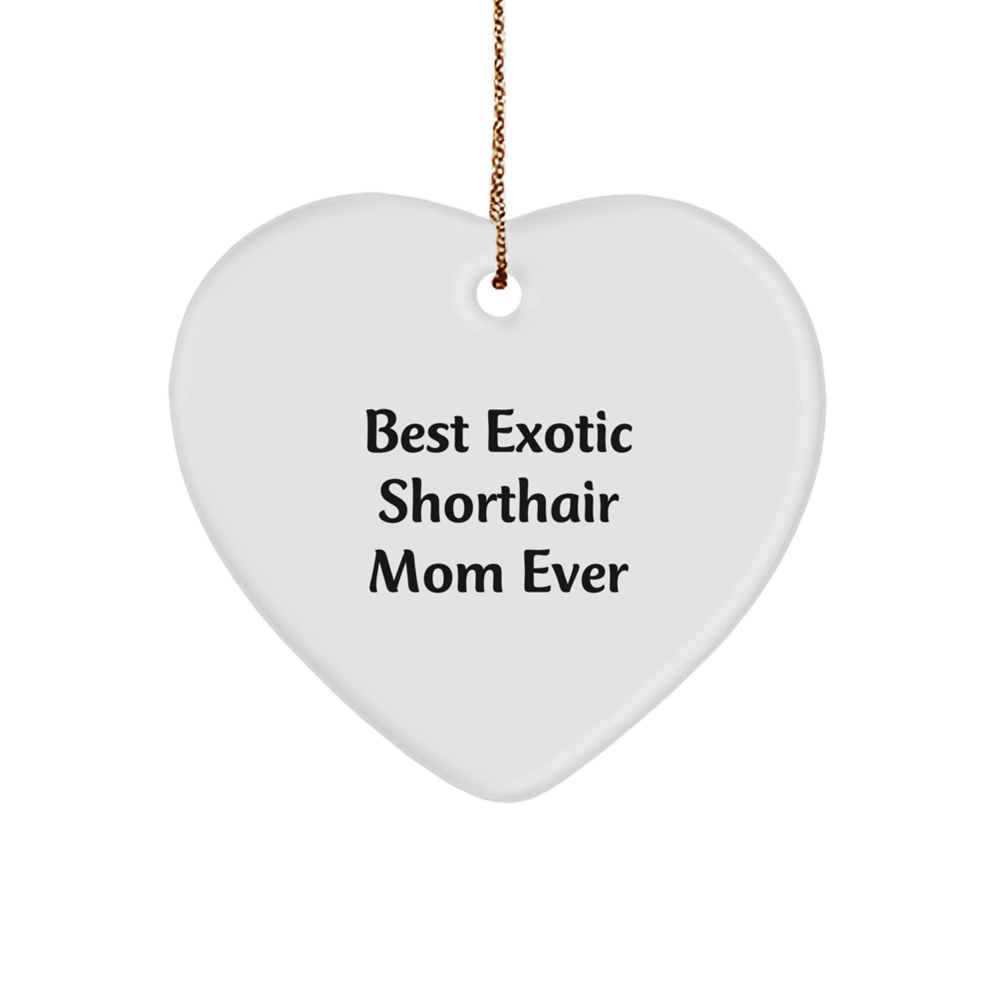 Exotic Shorthair Cat Lovers' Heart Ornament Gifts from Mom, Christmas Unique - Image 1