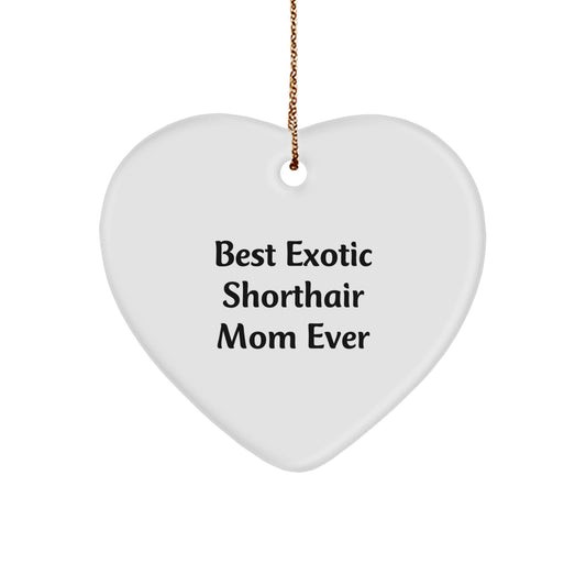 Exotic Shorthair Cat Lovers' Heart Ornament Gifts from Mom, Christmas Unique - Image 1
