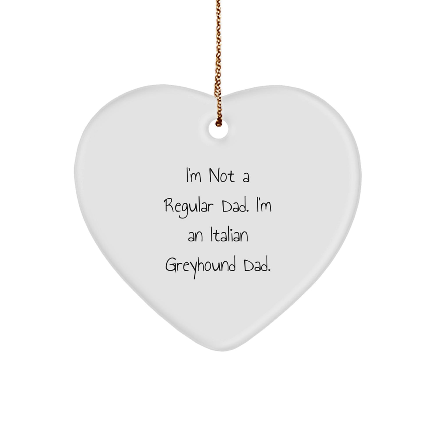 Unique Funny Italian Greyhound Dog Heart Ornament Gifts from Men for Italian Greyhound Dog Owners on Christmas Unique Gifts - Image 1