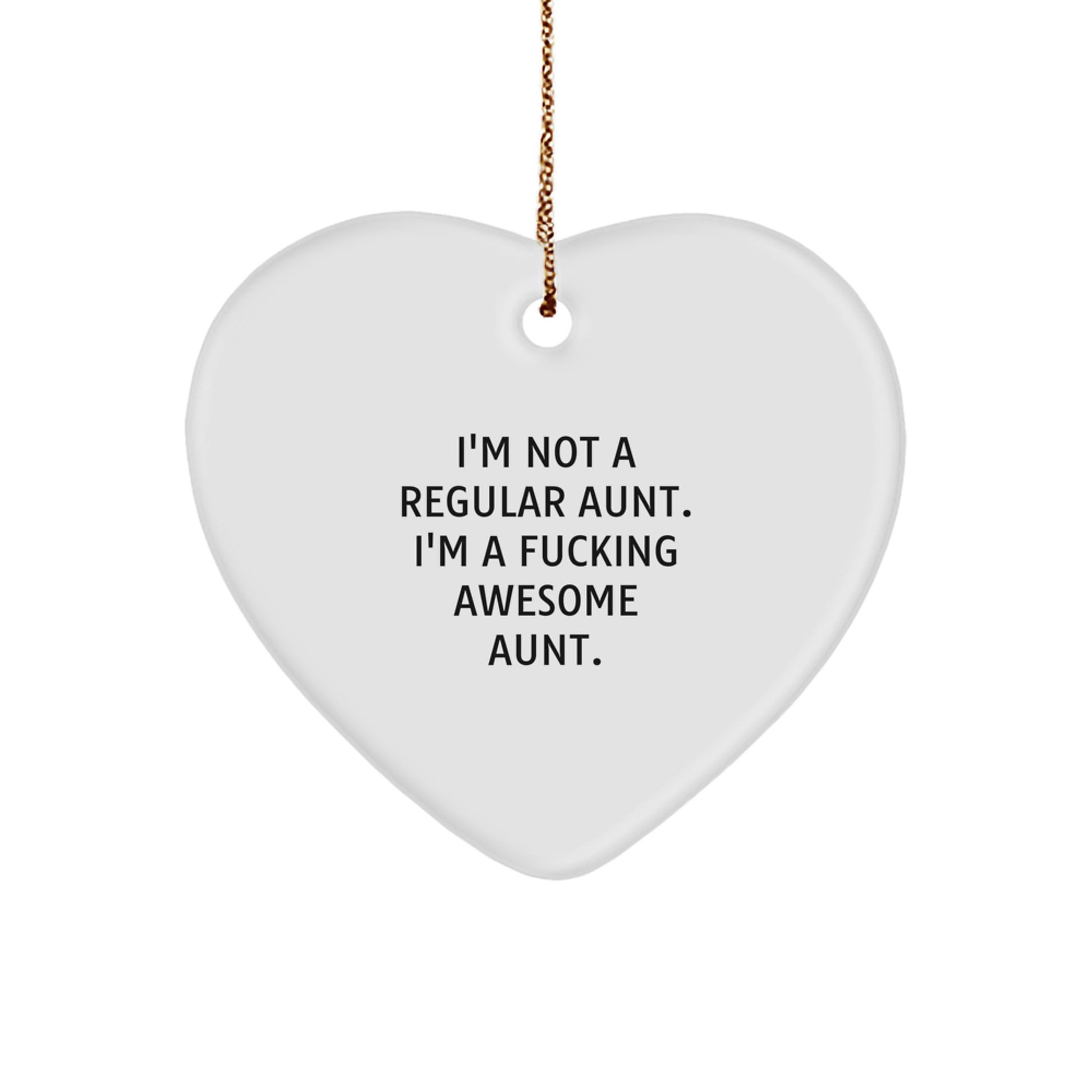 Funny Aunt Heart Ornament Gifts from Men, Women, Friends, or Family for Christmas Unique Gifts - Image 1