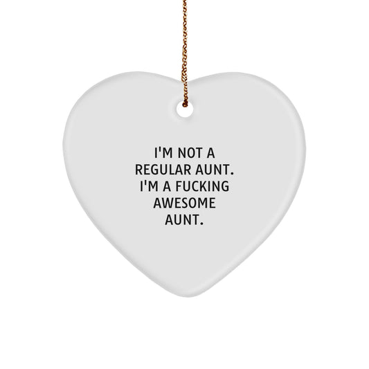 Funny Aunt Heart Ornament Gifts from Men, Women, Friends, or Family for Christmas Unique Gifts - Image 1