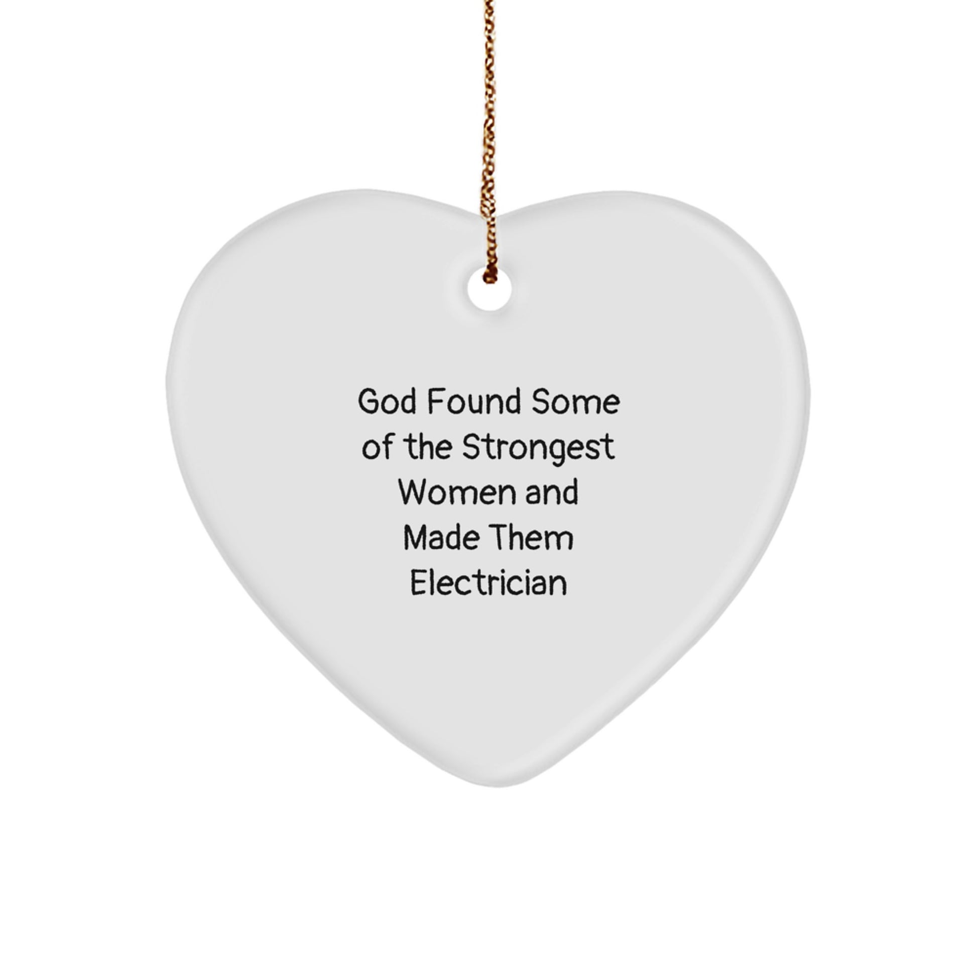 Funny Electrician Heart Ornament Gifts from Men - Inspirational Christmas Unique Gifts for Women Friends Family Electrician - Image 1