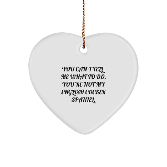 English Cocker Spaniel Dog Heart Ornament Funny Quote Gifts for Men from Women Friends Coworkers Family - Image 1