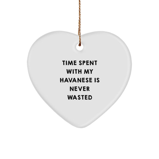 Havanese Dog Lovers' Heart Ornament Gifts from Family, Friends, or Coworkers for Christmas - Image 1