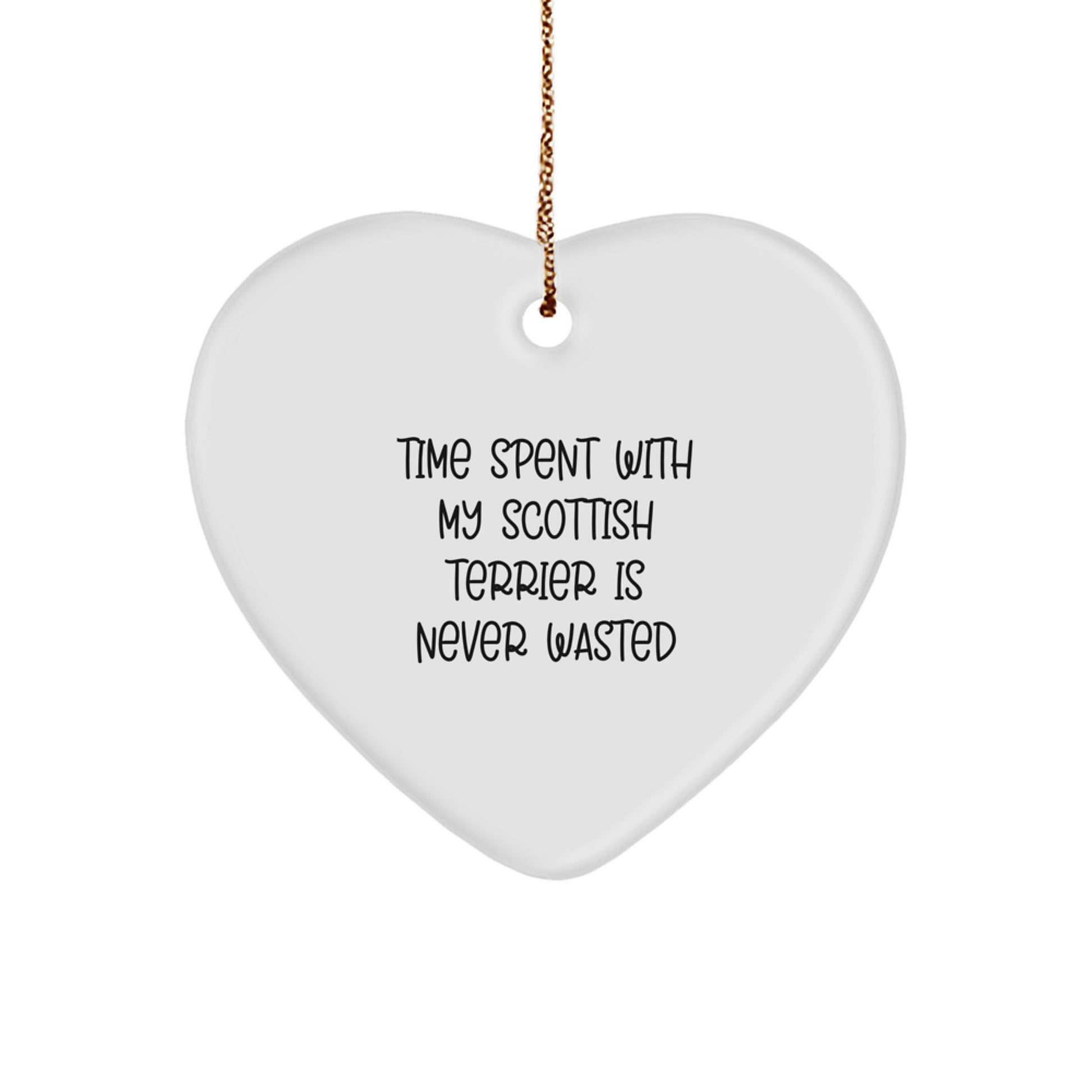 Scottish Terrier Dog Lovers' Heart Ornament Gifts from Friends, Family, or Coworkers for Christmas - Image 1
