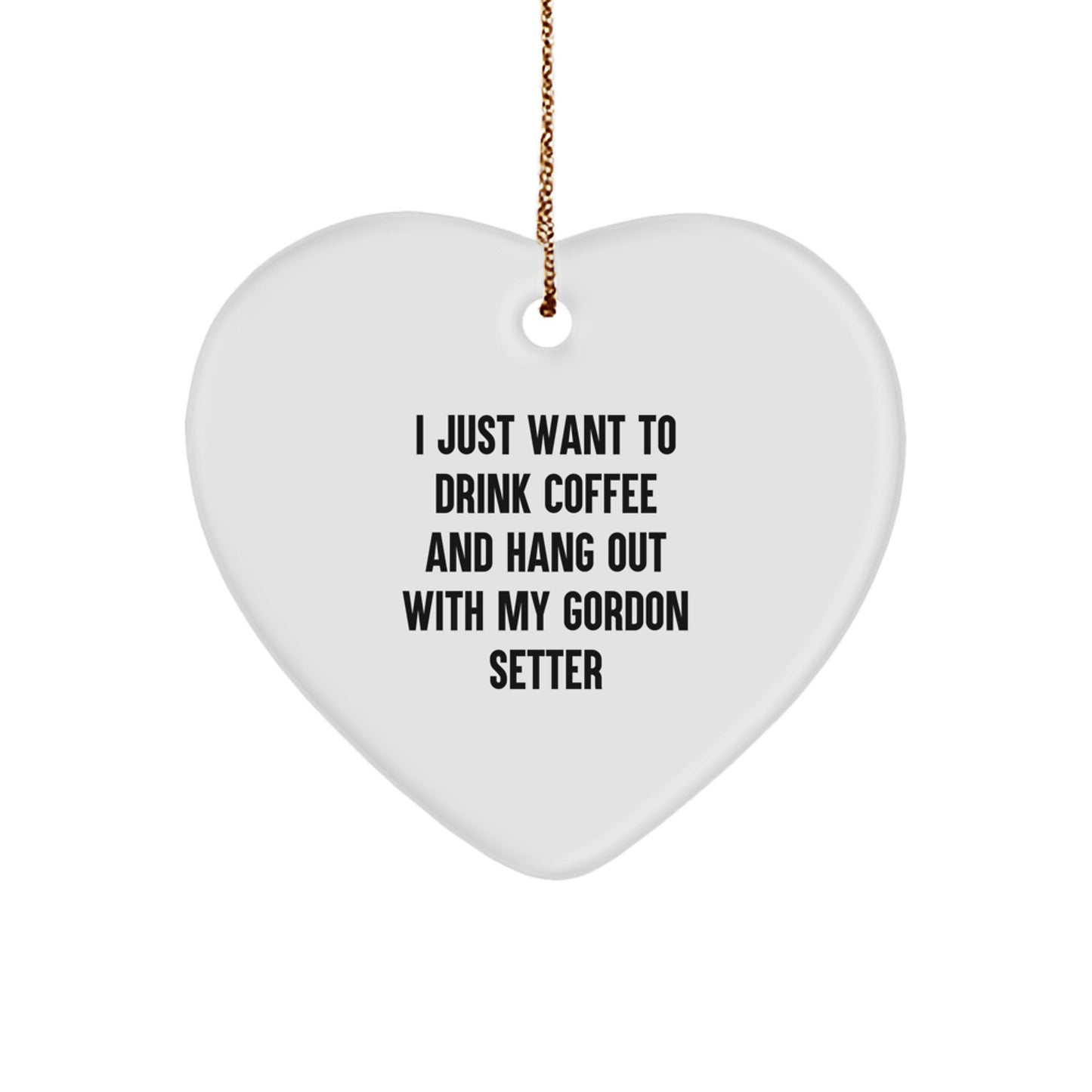 Gordon Setter Dog Lovers Funny Coffee Mug Gift from Friends for Christmas Heart Ornament - Image 1