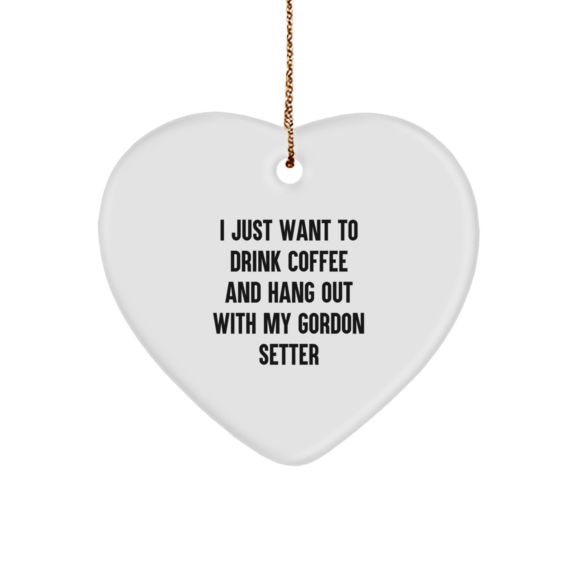 Gordon Setter Dog Lovers Funny Coffee Mug Gift from Friends for Christmas Heart Ornament - Image 1