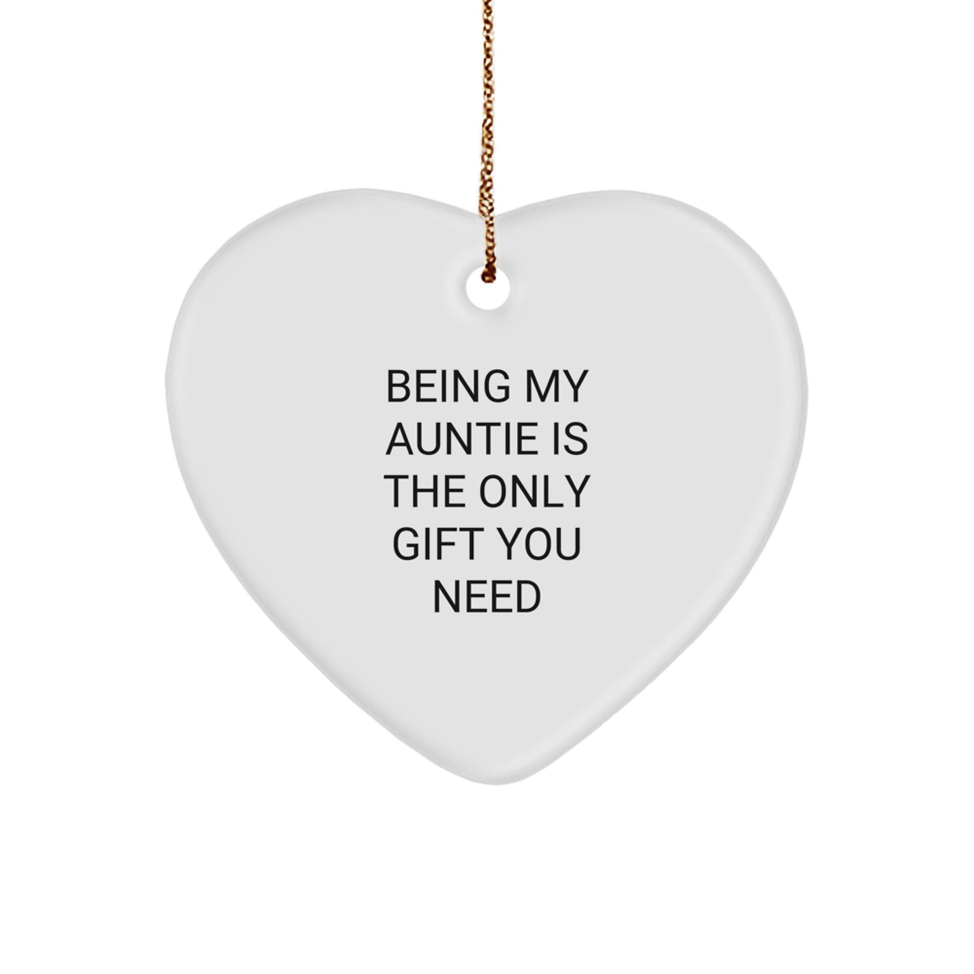 Gifts from Men or Women to Aunties, Funny Heart Ornament for Christmas Unique Gifts - Image 1