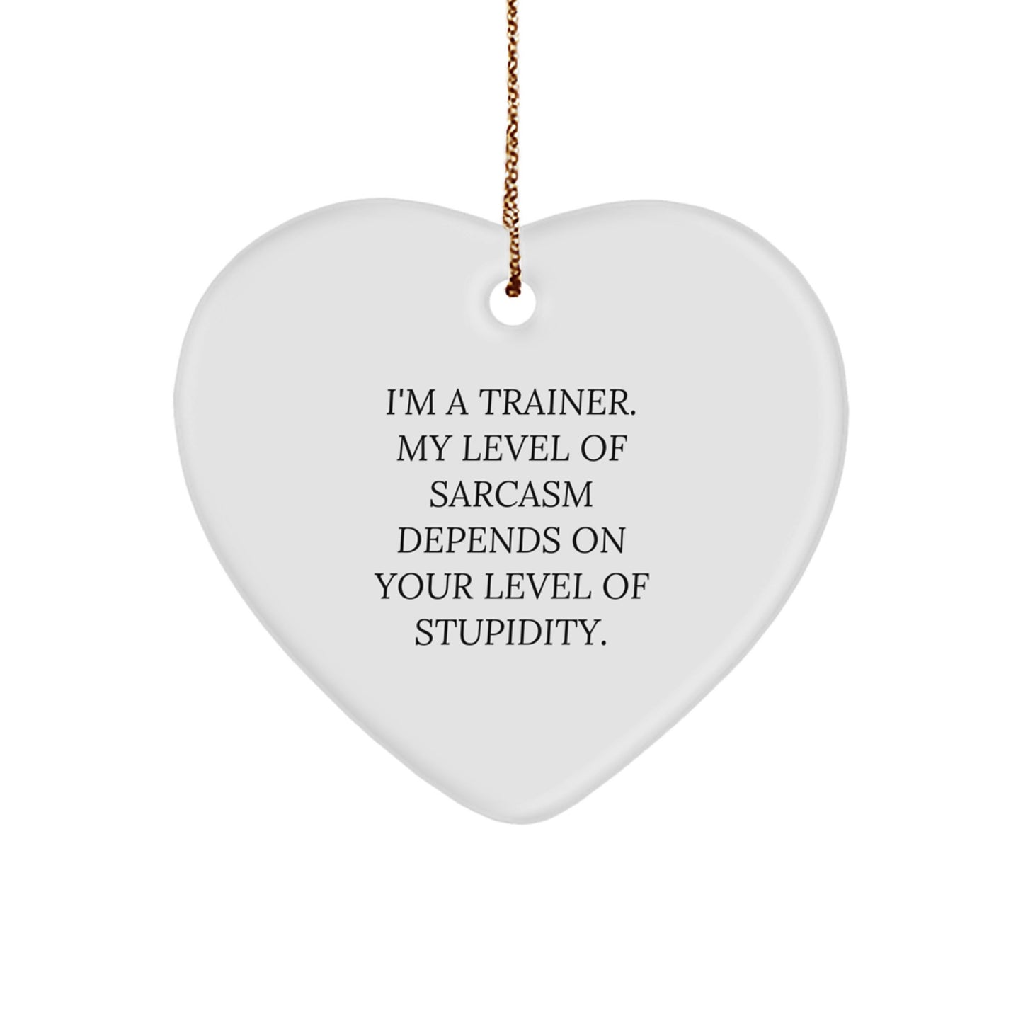 Funny Trainer Heart Ornament, Gifts from Friends for Trainer, Trainer Gifts, Christmas Unique Gifts for Men or Women - Image 1