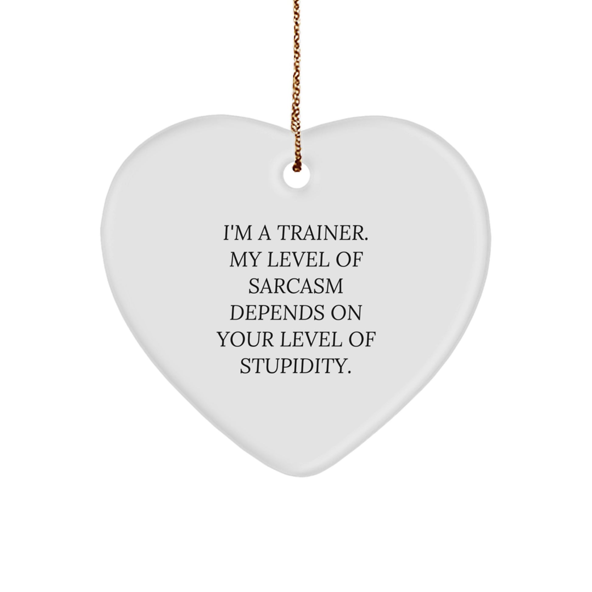 Funny Trainer Heart Ornament, Gifts from Friends for Trainer, Trainer Gifts, Christmas Unique Gifts for Men or Women - Image 1