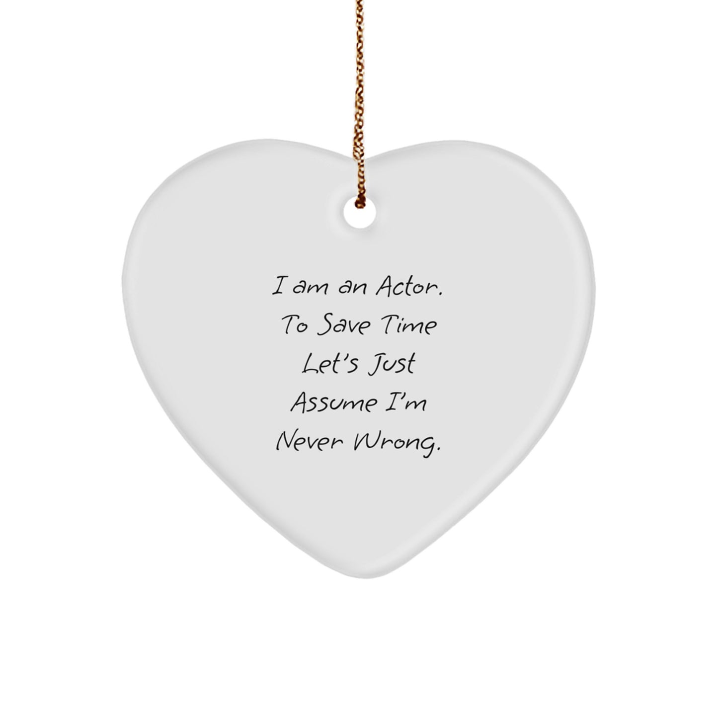 Funny Actor Gifts for Men Funny Heart Ornament Gifts from Friends Christmas Unique Gifts - Image 1