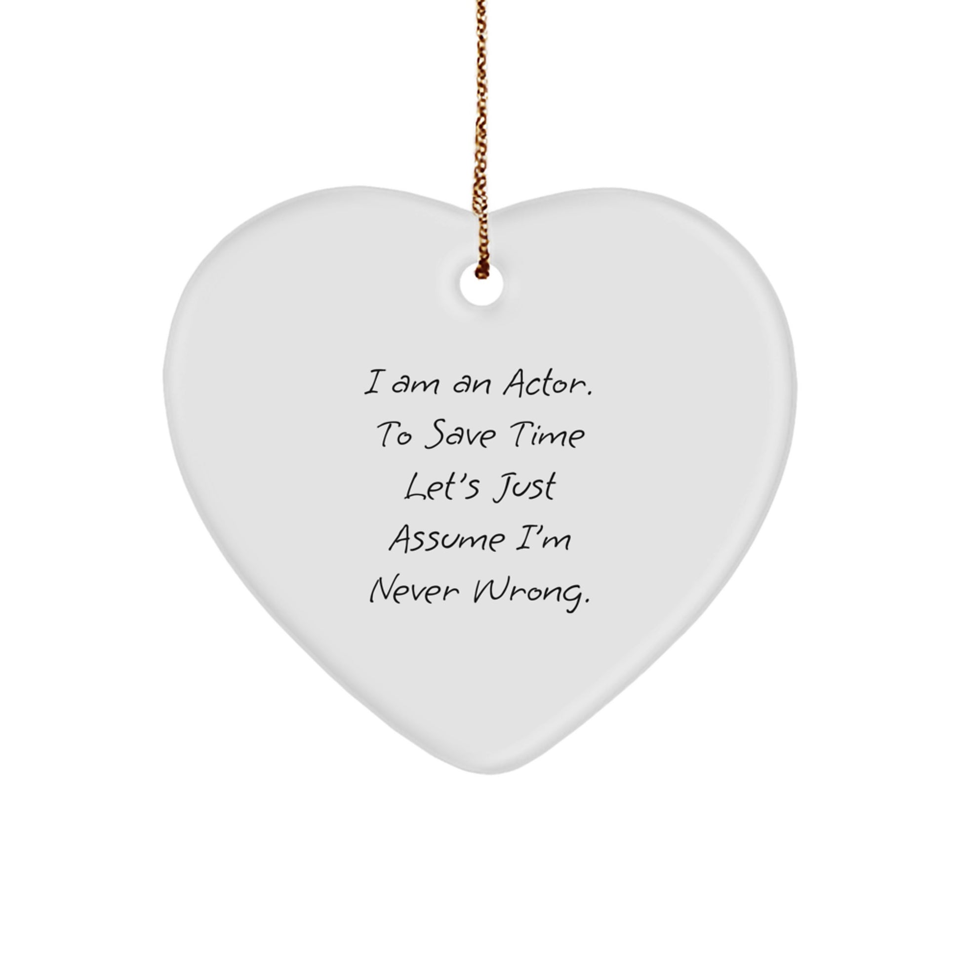 Funny Actor Gifts for Men Funny Heart Ornament Gifts from Friends Christmas Unique Gifts - Image 1