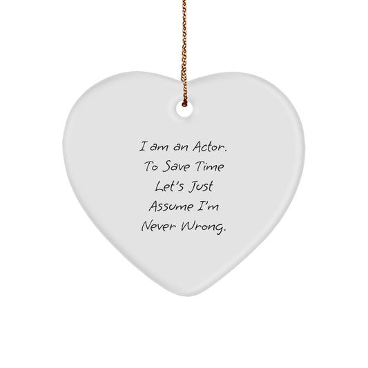 Funny Actor Gifts for Men Funny Heart Ornament Gifts from Friends Christmas Unique Gifts - Image 1