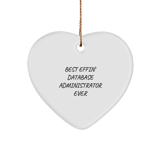 Funny Database Administrator Heart Ornament Gifts from Friends, Christmas Unique Gifts for Men Women Coworkers Family - Image 1