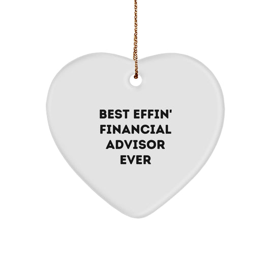 Funny Financial Advisor Heart Ornament Gifts from Friends and Family for Christmas Unique - Image 1