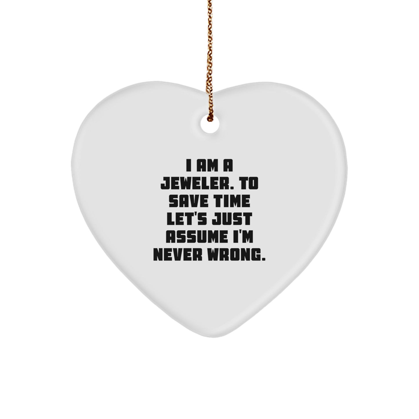 Funny Jeweler Gifts from Men to Family - Heart Ornament for Christmas Unique Gifts - Image 1