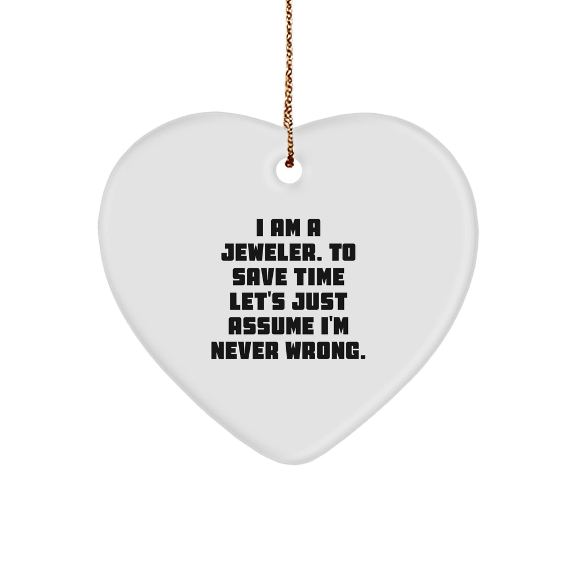 Funny Jeweler Gifts from Men to Family - Heart Ornament for Christmas Unique Gifts - Image 1