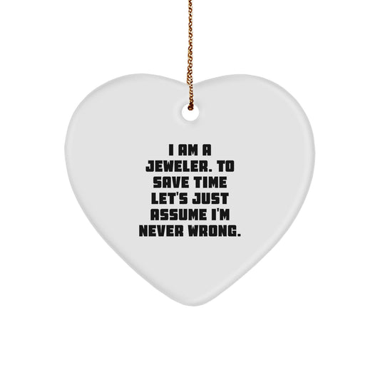 Funny Jeweler Gifts from Men to Family - Heart Ornament for Christmas Unique Gifts - Image 1