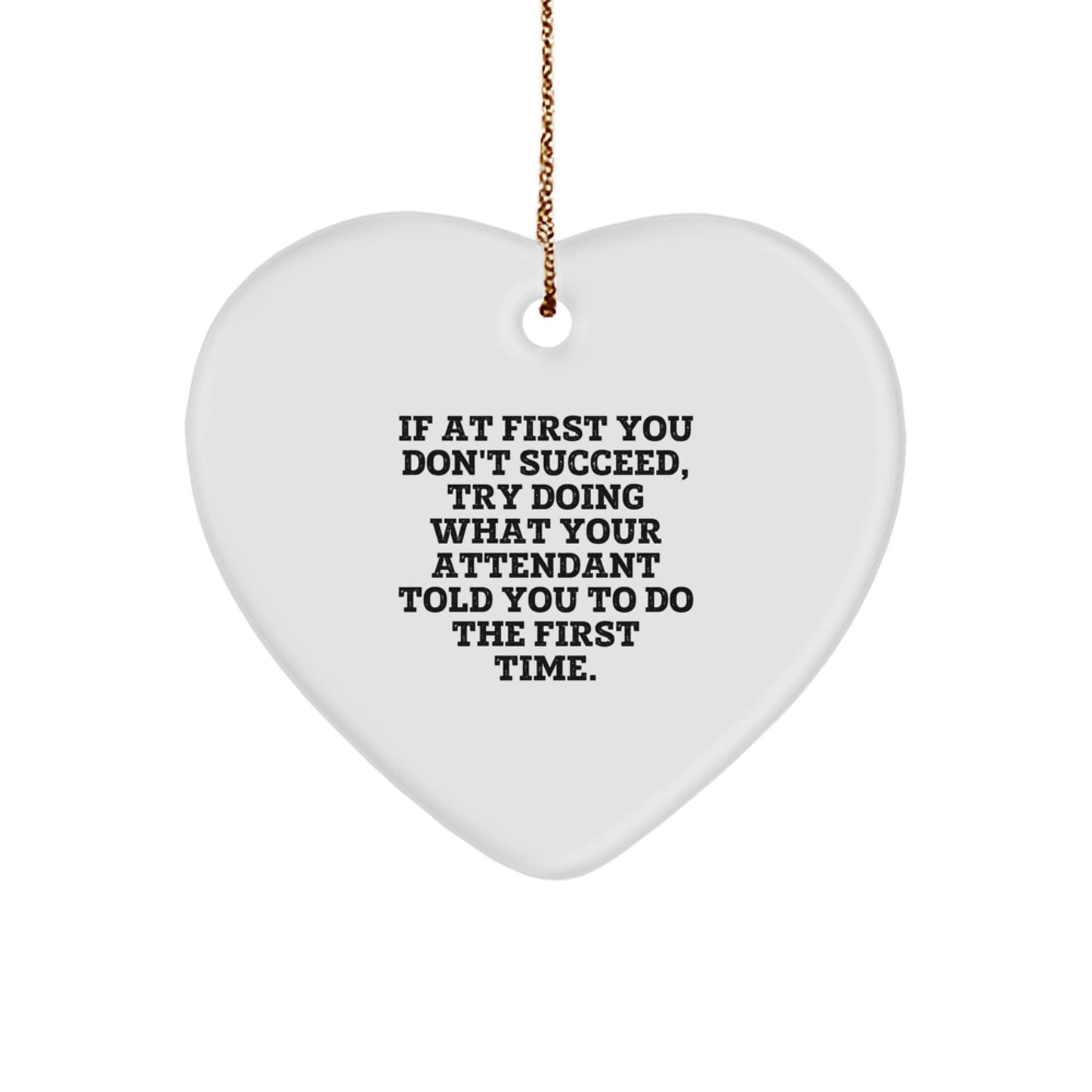 Funny Attendant Gifts from Men to Women Heart Ornament Christmas Unique Decor - Image 1