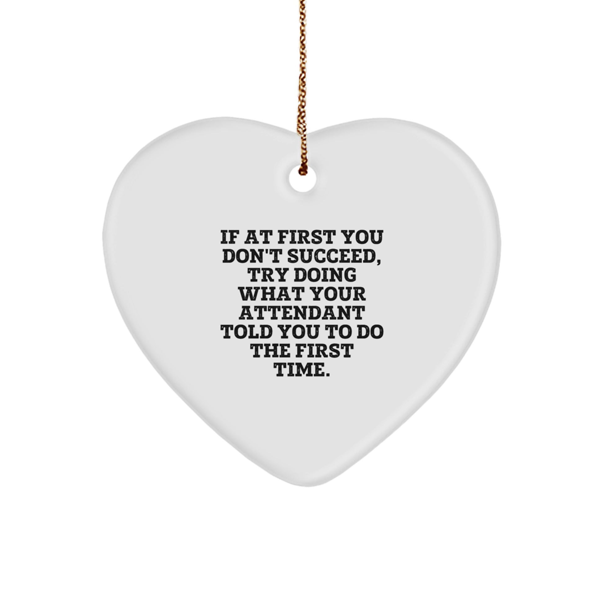 Funny Attendant Gifts from Men to Women Heart Ornament Christmas Unique Decor - Image 1