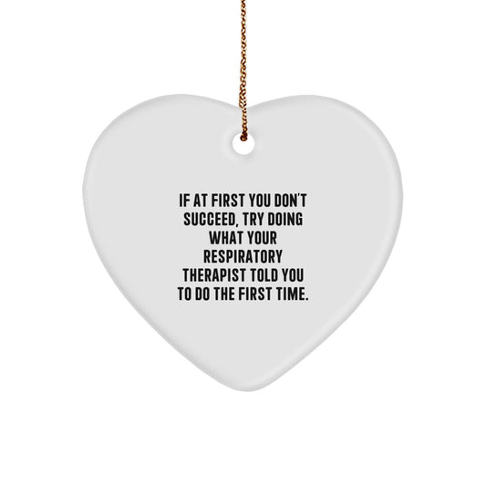 Funny Inspirational Heart Ornament Gift from Friends to Respiratory Therapist, Perfect for Christmas Unique Gifts for Men Women Coworkers Family - Image 1