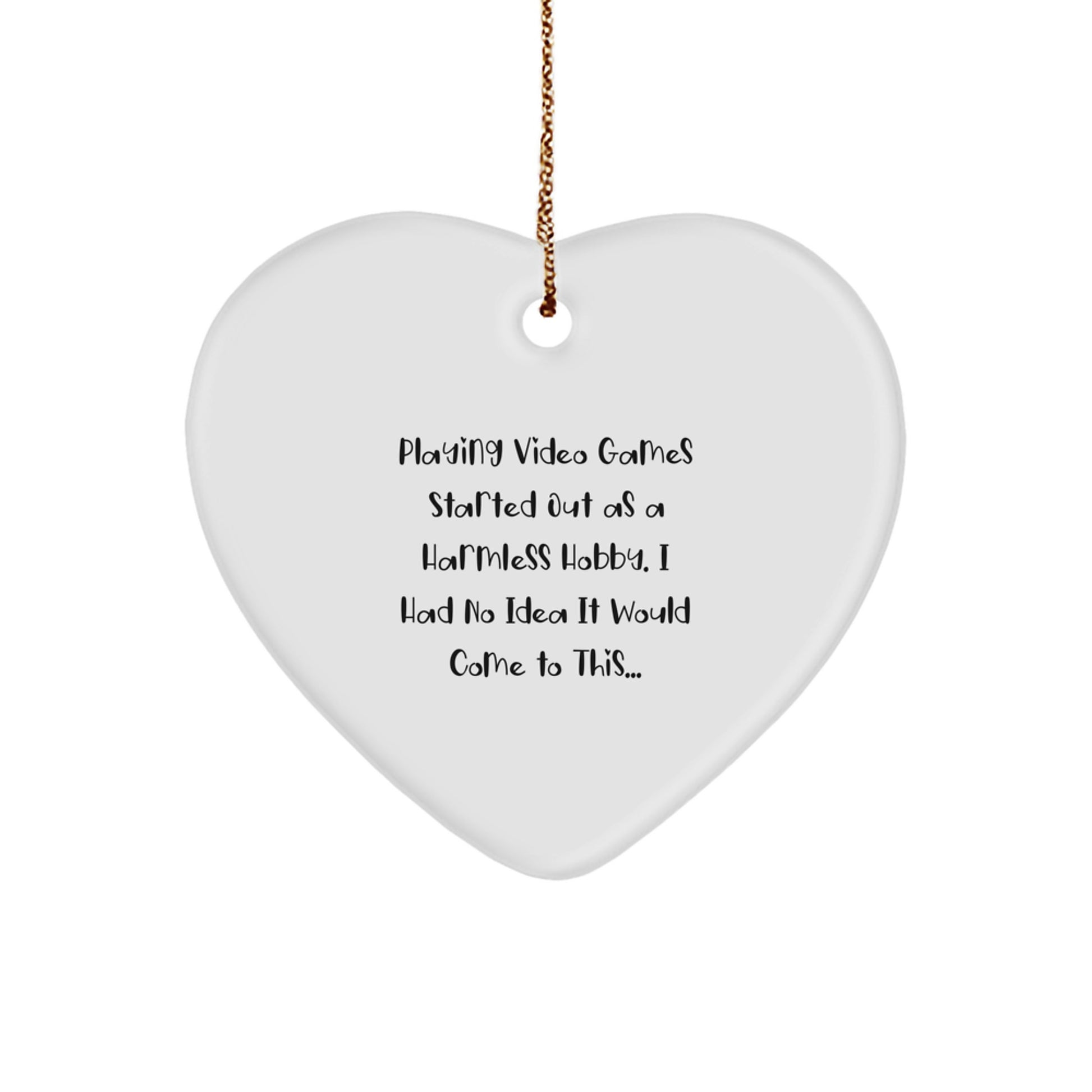 Funny Gaming Heart Ornament Gifts from Friends for Playing Video Games Lovers at Christmas - Image 1