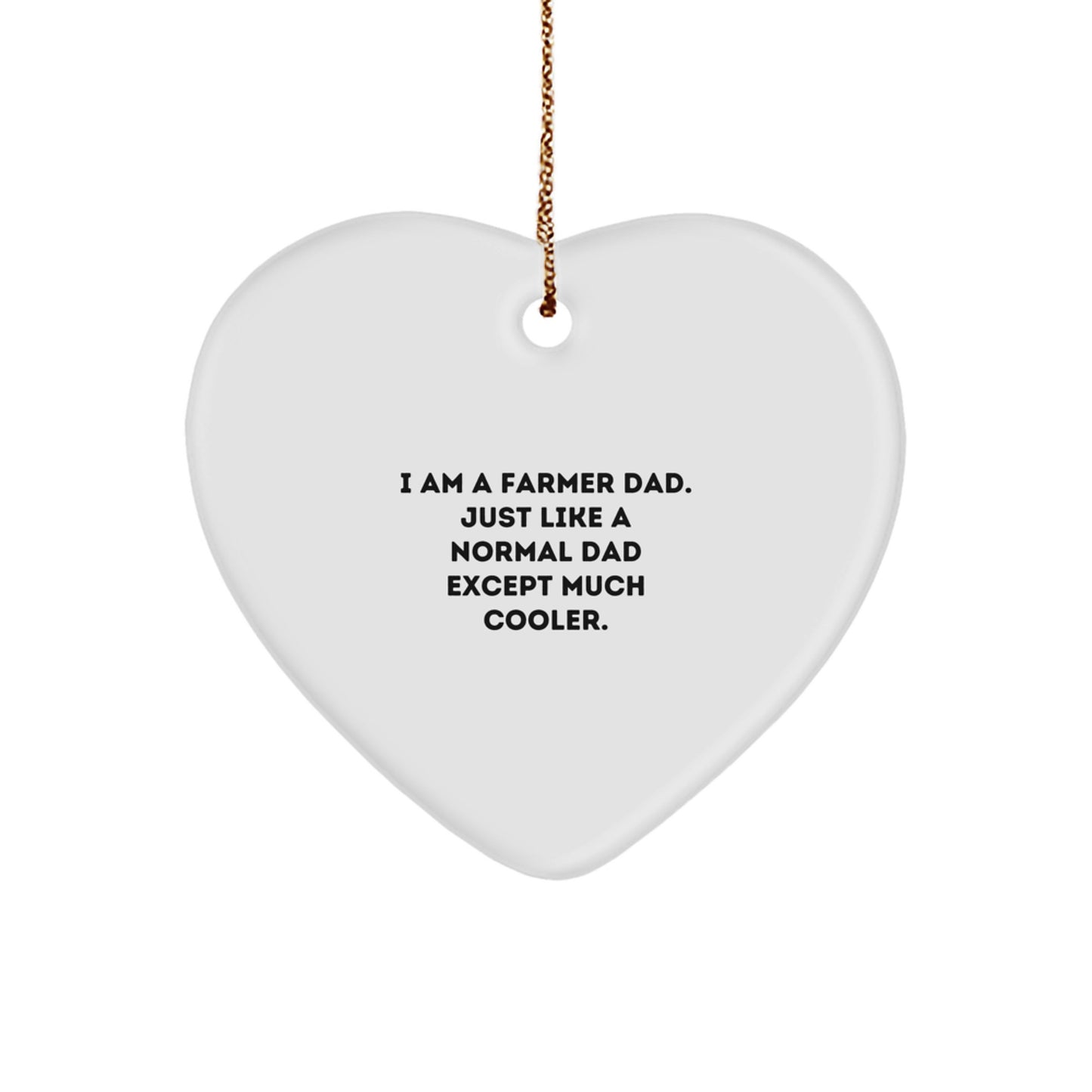 Funny Farmer Heart Ornament Gifts from Dad for Farmer Men Christmas Unique Gifts - Image 1