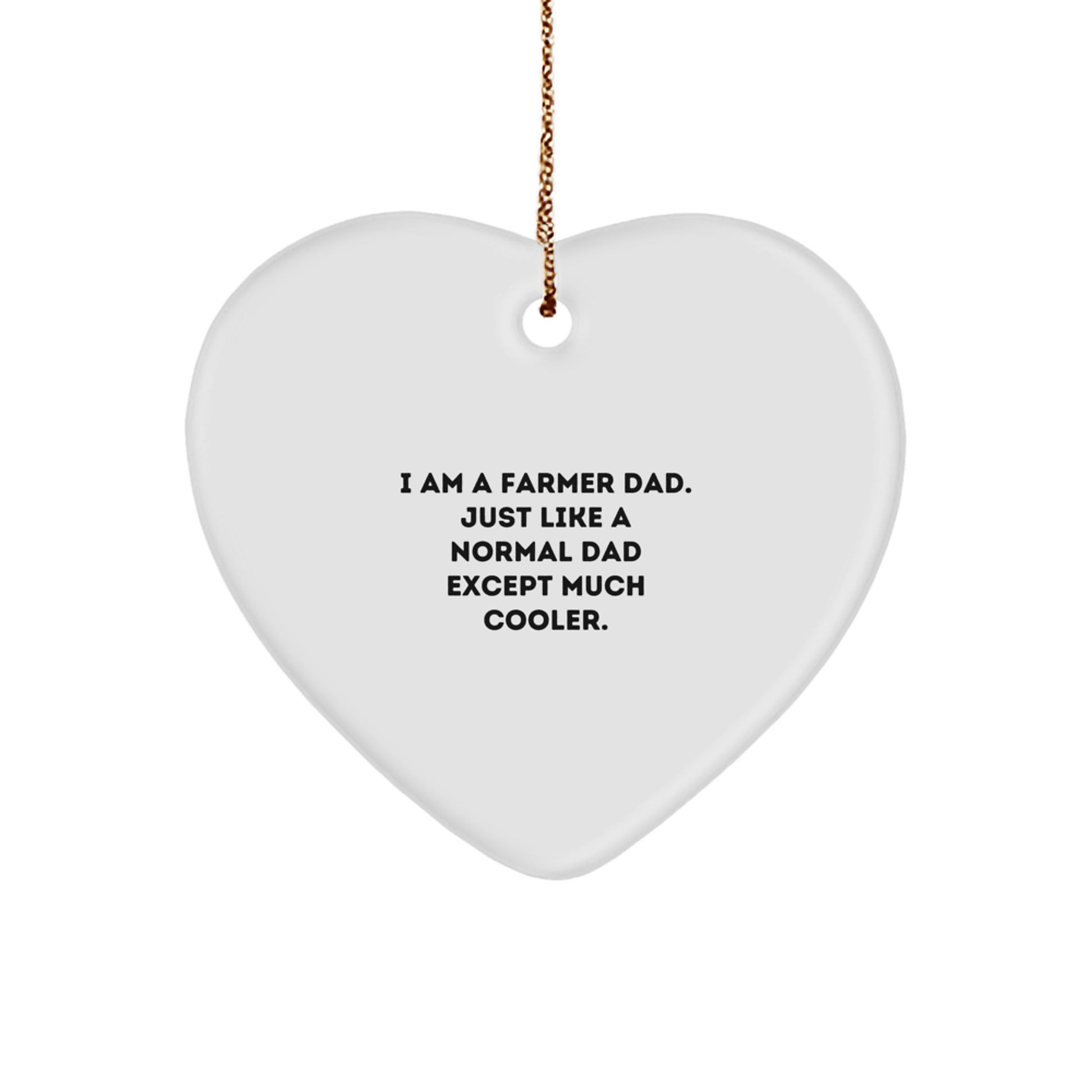 Funny Farmer Heart Ornament Gifts from Dad for Farmer Men Christmas Unique Gifts - Image 1