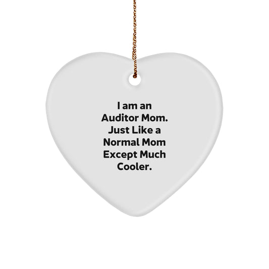 Gifts from Auditor Mom Friends Unique Christmas Heart Ornaments for Auditor Mom - Funny Mom Gifts - Image 1