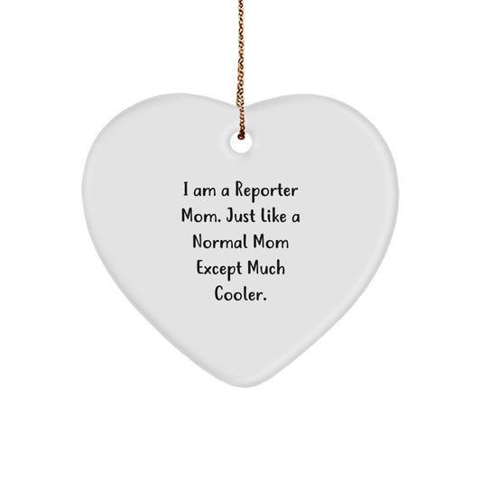 Funny Reporter Mom Gifts for Men Women Friends - I'm a Reporter Mom Ornament for Christmas Unique Gifts - Image 1