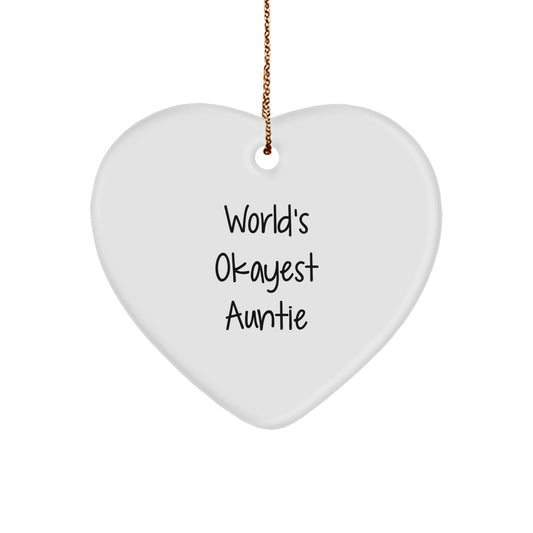 Funny Auntie Heart Ornament Gifts from Men to Auntie for Christmas Unique Gifts - Image 1