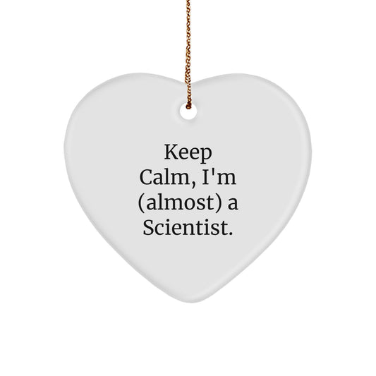 Scientist Heart Ornament - Funny Quote Gifts for Scientist Men Women Friends Family Christmas Unique Gifts from Family Friends - Image 1