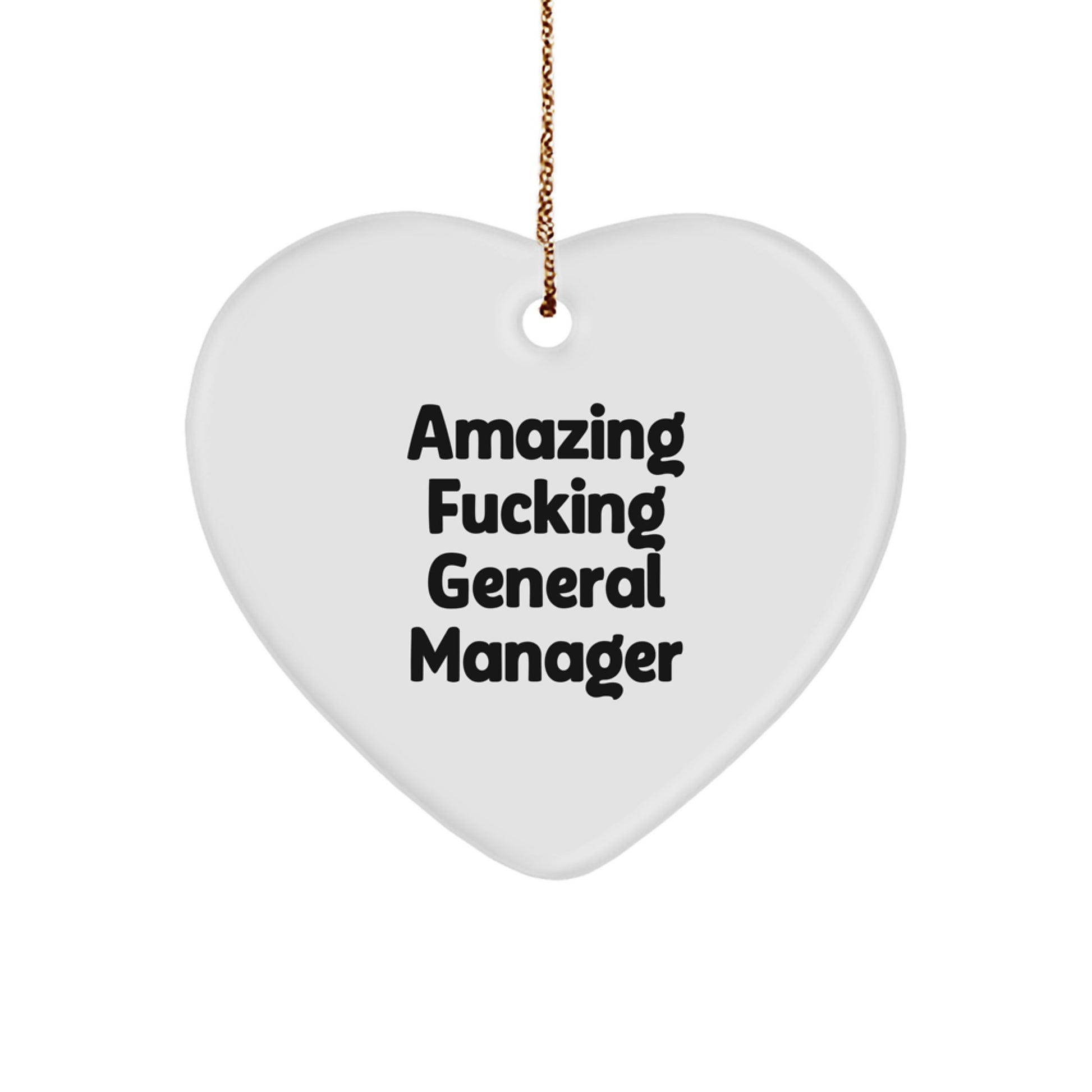 Funny General Manager Heart Ornament Gifts from Men to Friends, Christmas Unique Office Decor - Image 1